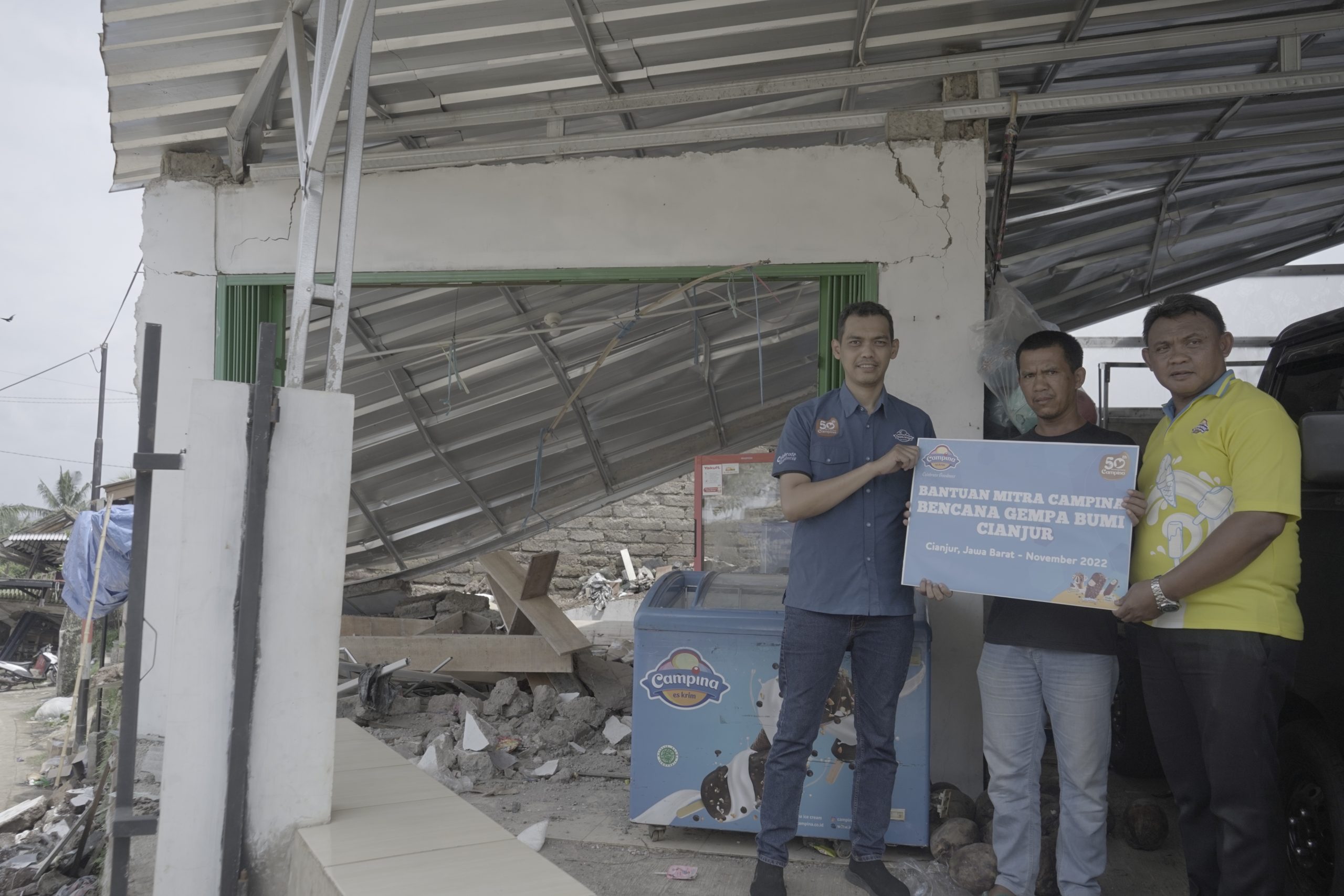 Bantuan untuk mitra Campina terdampak gempa bumi Cianjur